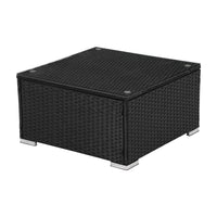 7 Piece Outdoor Pe Wicker Furniture Set, Patio Black Rattan Sectional Sofa Couch With Washable Cushions Yes Deep Seating Black Seats 6 Weather Resistant Frame Fade Resistant Cushion Garden & Outdoor Classic Multiple Chairs Seating Group Polyester Pe