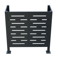 Air Conditioner Fence For Outdoor Units,Metal Privacy Fence Cover, Perfect To Conceal Air Conditioning Units,3 Fence Panels Charcoal Steel