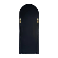 Black 71X27.5 Inch Metal Arch Stand Full Length Mirror Black Classic Mdf Glass Aluminium Alloy