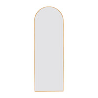 Gold 71X23.6 Inch Metal Arch Stand Full Length Mirror Gold Classic Mdf Glass Aluminium Alloy
