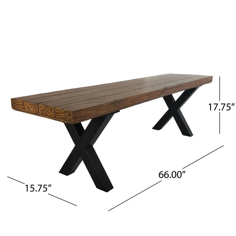 Concrete Bench Leg Black Iron