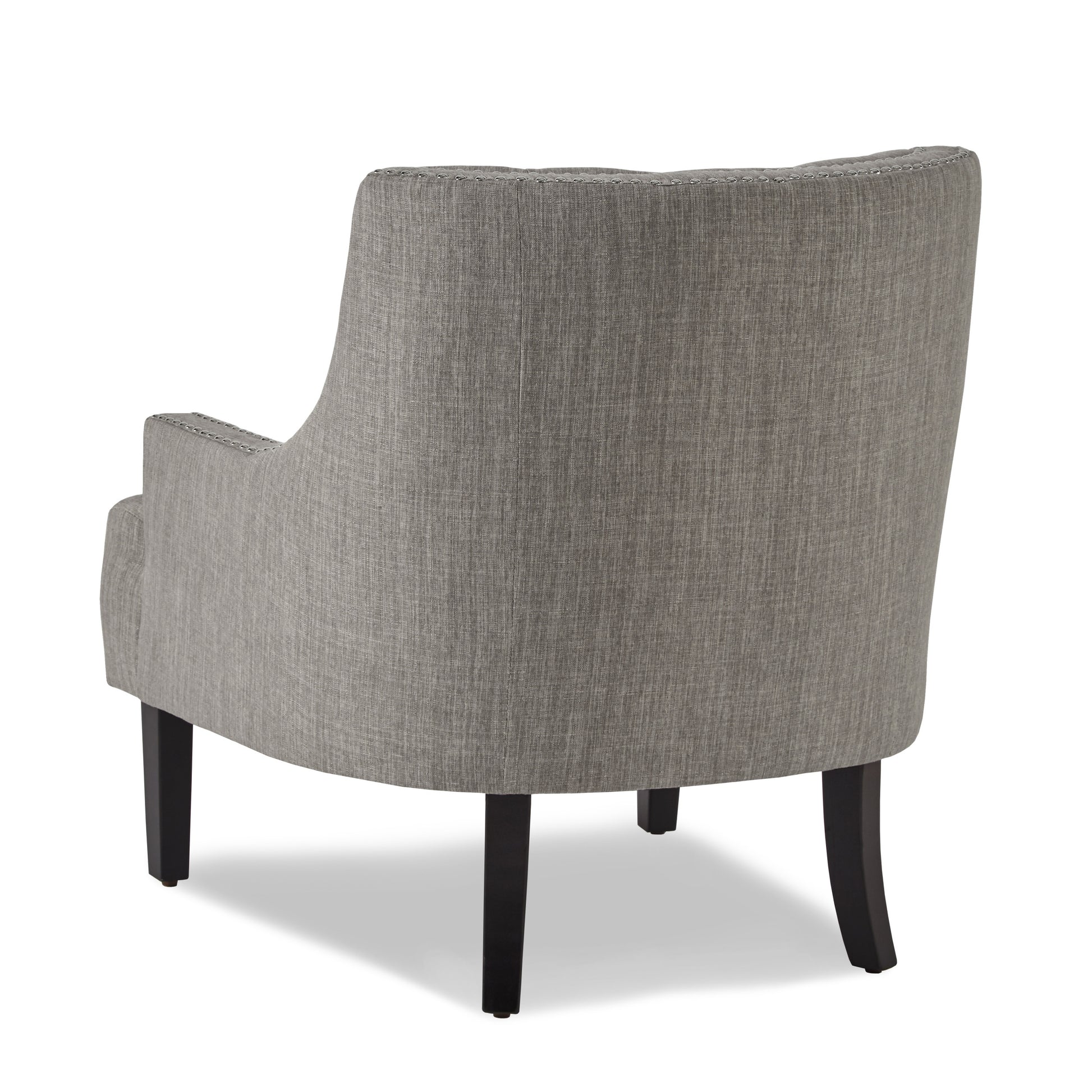 Modern Traditional Accent Chair Button Tufted Taupe Fabric Upholstery Solid Wood 1Pc Living Room Furniture Taupe Primary Living Space Modern,Traditional Solid Wood