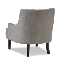 Modern Traditional Accent Chair Button Tufted Taupe Fabric Upholstery Solid Wood 1Pc Living Room Furniture Taupe Primary Living Space Modern,Traditional Solid Wood