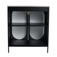 30 Inch Freestanding Bathroom Vanity With Ceramic Sink Black 2 Bathroom Freestanding Modern Steel