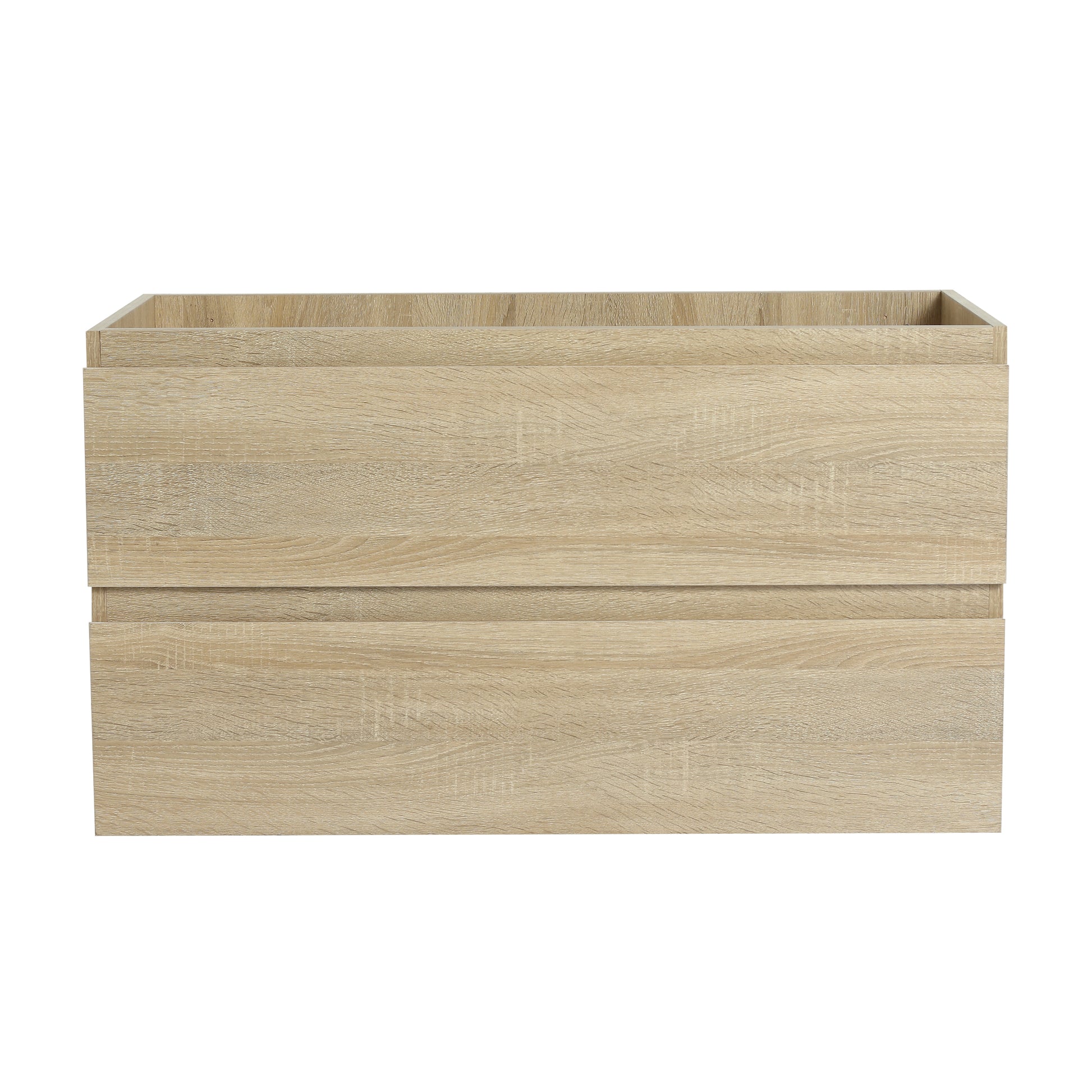 36" Wall Mounted Bathroom Vanity Only The Cabinet Body Bvb01936Lto 2 2 Light Oak Bathroom Wall Mounted Plywood