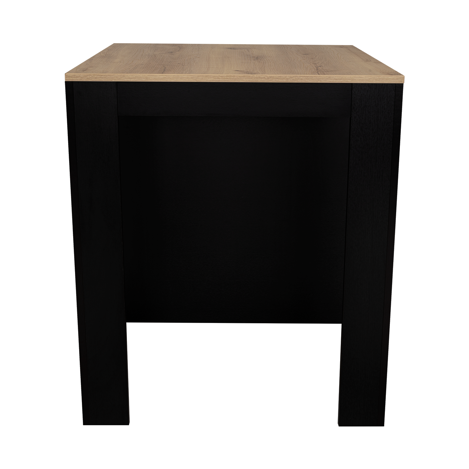 Tanna Kitchen Counter Dining Table ,Two Legs, Three Side Shelves Black Pine Multicolor Particle Board Particle Board