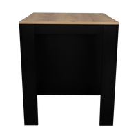 Tanna Kitchen Counter Dining Table ,Two Legs, Three Side Shelves Black Pine Multicolor Particle Board Particle Board