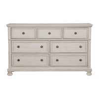 Antique White Finish1Pc Dresser Of 7 Drawers Traditional Design Hidden Drawer Classic Bedroom Furniture White Bedroom Classic,Traditional,Transitional Wood