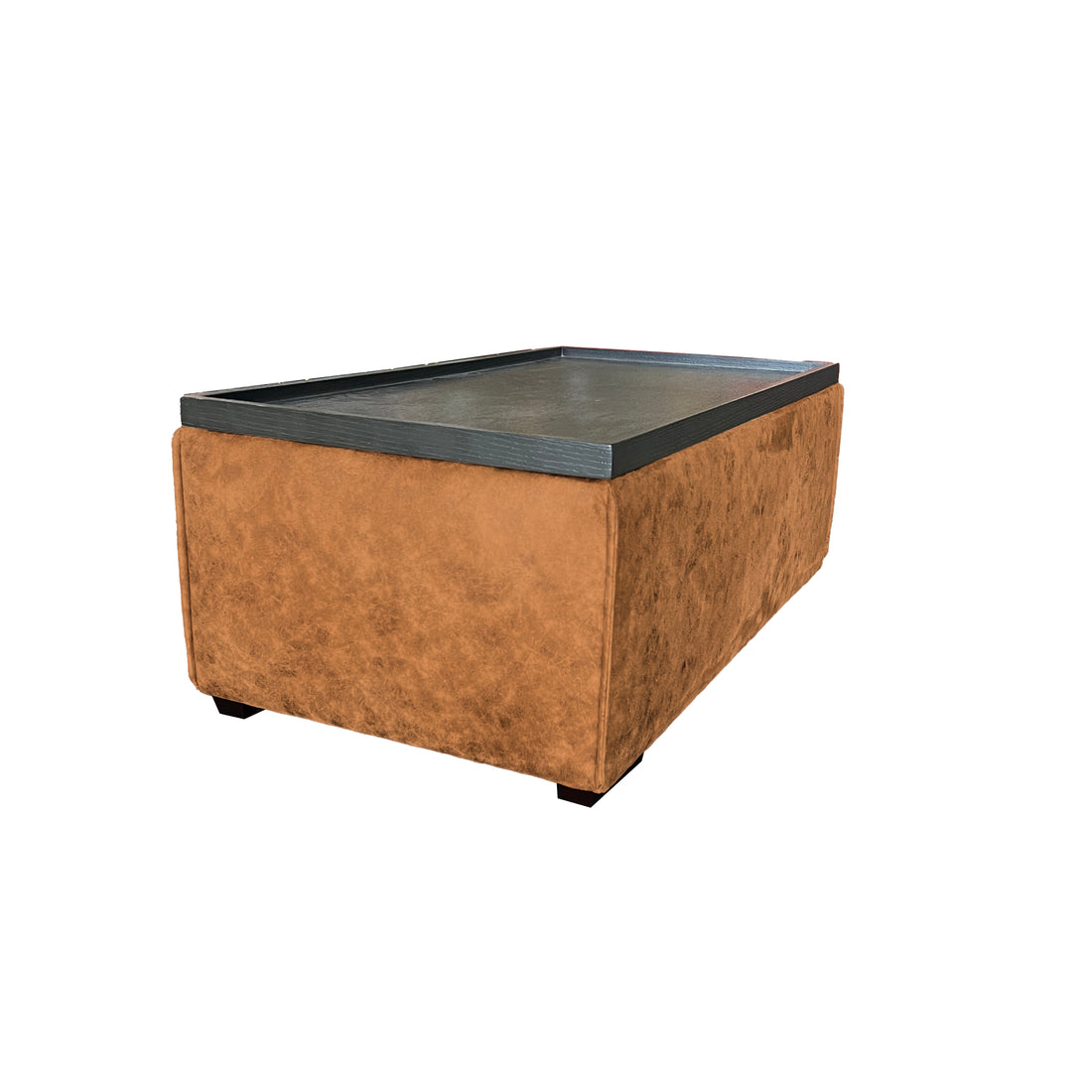 Logan Modular Sofa Storage Ottoman - Brown Wood