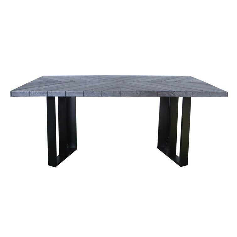 Verona Lightweight Concrete Dining Table Leg Black Iron