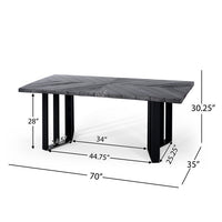 Verona Lightweight Concrete Dining Table Leg Black Iron