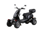 Electric Mobility Recreational Travel Scooter For Adults,Mobility Scooters For Seniors, 4 Wheel Powered Mobility Scooters Black Abs Pc