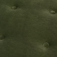 Jared Roll Arm Tufted Bench Settee, Olive Green Performance Velvet Olive Green Foam Velvet