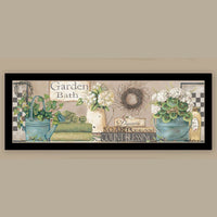 "Bath Time Dream, Soak And Relax" Framed Wall Art For Living Room, Wall Art Print For Home Decor, Bedroom Wall Art By Pam Britton Multicolor Wood Paper
