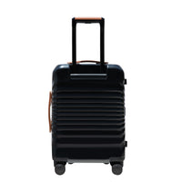 20" Carry On Luggage Lightweight Suitcase Tsa Lock Usb Portluggage Wheel Lock Artificial Leather Top Handle Spinner Wheels Black Black Abs Pc