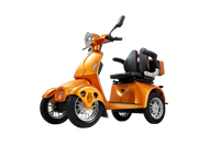 Fastest Mobility Scooter With Four Wheels For Adults & Seniors Orange Abs Pc