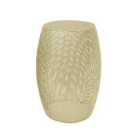 Round Metal Hollow Side Table Set Gold Metal