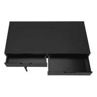 Computer Desk, Home Office, Laptop, Storage Drawers, 48"L, Work, Black Laminate, Black Metal, Contemporary, Modern Black Particle Board