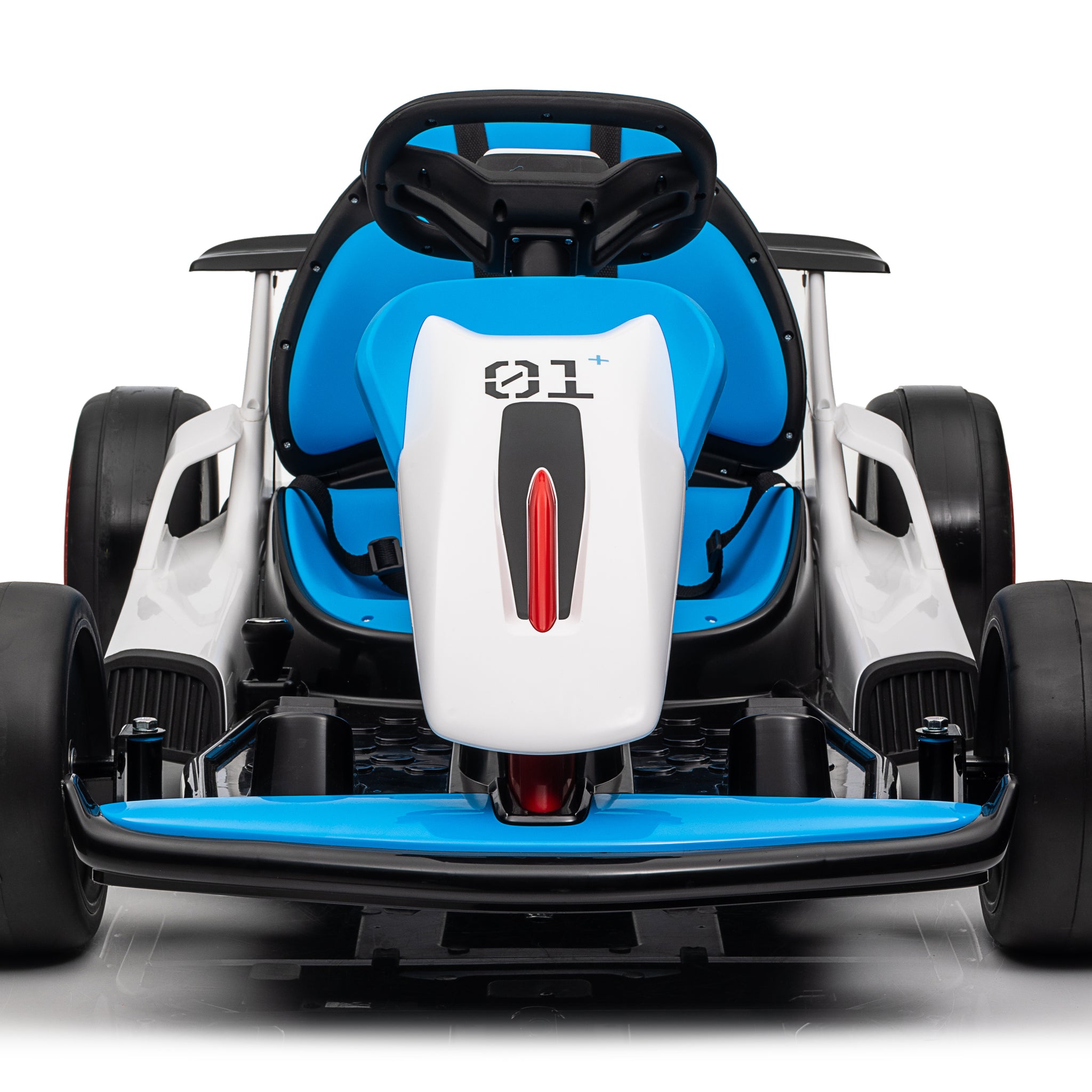 Ride On Go Kart For Kids, 24V7Ah Battery 150W*2 Motors, High Speed Drifting Car, Forward And Backward, Bluetooth, Slow Start Function,High Low Speeds,Music,Mp3,Usb, Horn,Max Load 110Lbs Blue Abs