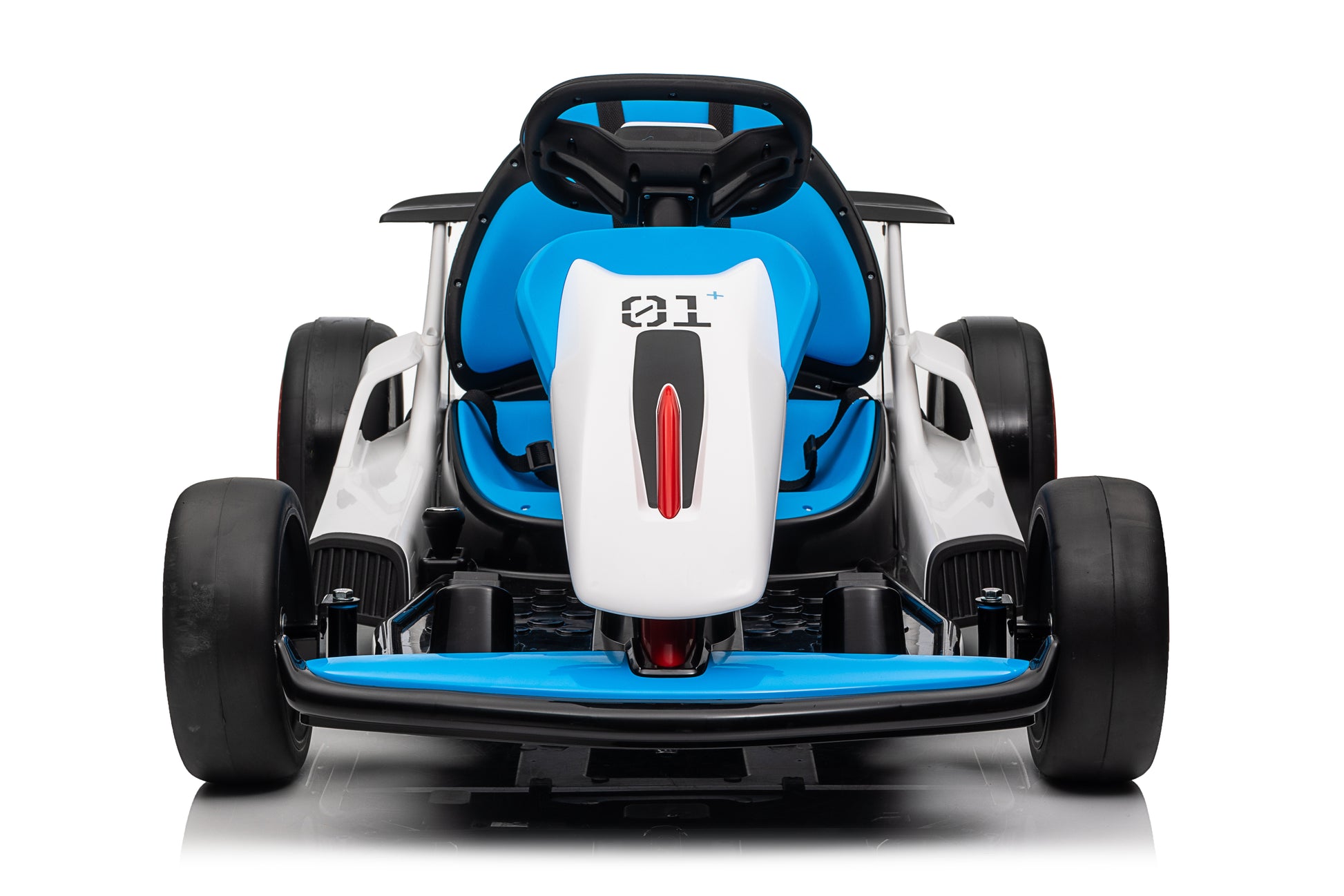 Ride On Go Kart For Kids, 24V7Ah Battery 150W*2 Motors, High Speed Drifting Car, Forward And Backward, Bluetooth, Slow Start Function,High Low Speeds,Music,Mp3,Usb, Horn,Max Load 110Lbs Blue Abs