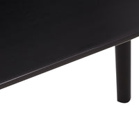 47 Inch Dining Table Black Solid Wood Kitchen Table Dining Table Suitable For Small Space Kitchen Table Modern Home Furniture Black Rubber Wood