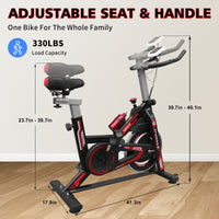 Indoor Exercise Bike Cycling Bike With Comfortable Seat Cushion Black Red Black Red Steel