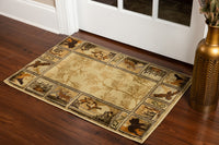 Woodland Gc Rst5502 Cream 5 Ft. 3 In. X 7 Ft. 3 In. Lodge Area Rug Cream Polypropylene