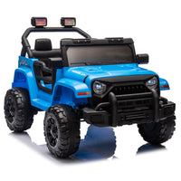 12V Kids Ride On Electric Car W Parents Control,Dual Drive, Four Wheel Suspension,With Music,Bluetooth,Mp3,Usb,With Headlights, Steering Wheel Quick Release,Slow Start For Kids Aged 3 8. Blue 50 99 Lbs Polypropylene