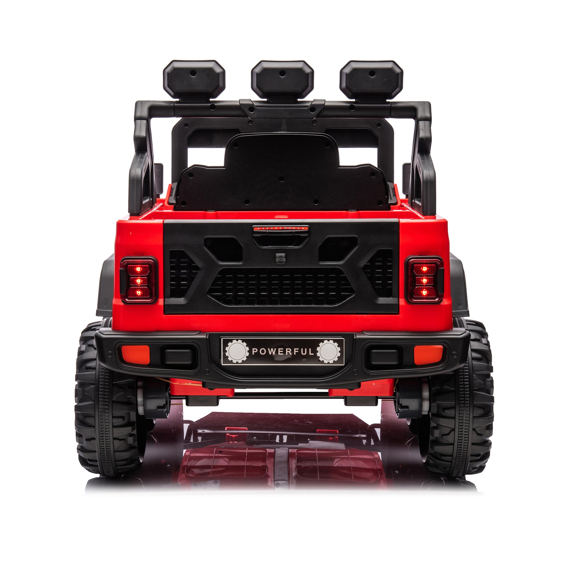 24V Ride On Large Pickup Truck Car For Kids,Ride On 4Wd Toys With Remote Control,Parents Can Assist In Driving,Bluetooth Music Version,Pickup Truck Design With Spacious Storage In The Rear. Red Polypropylene