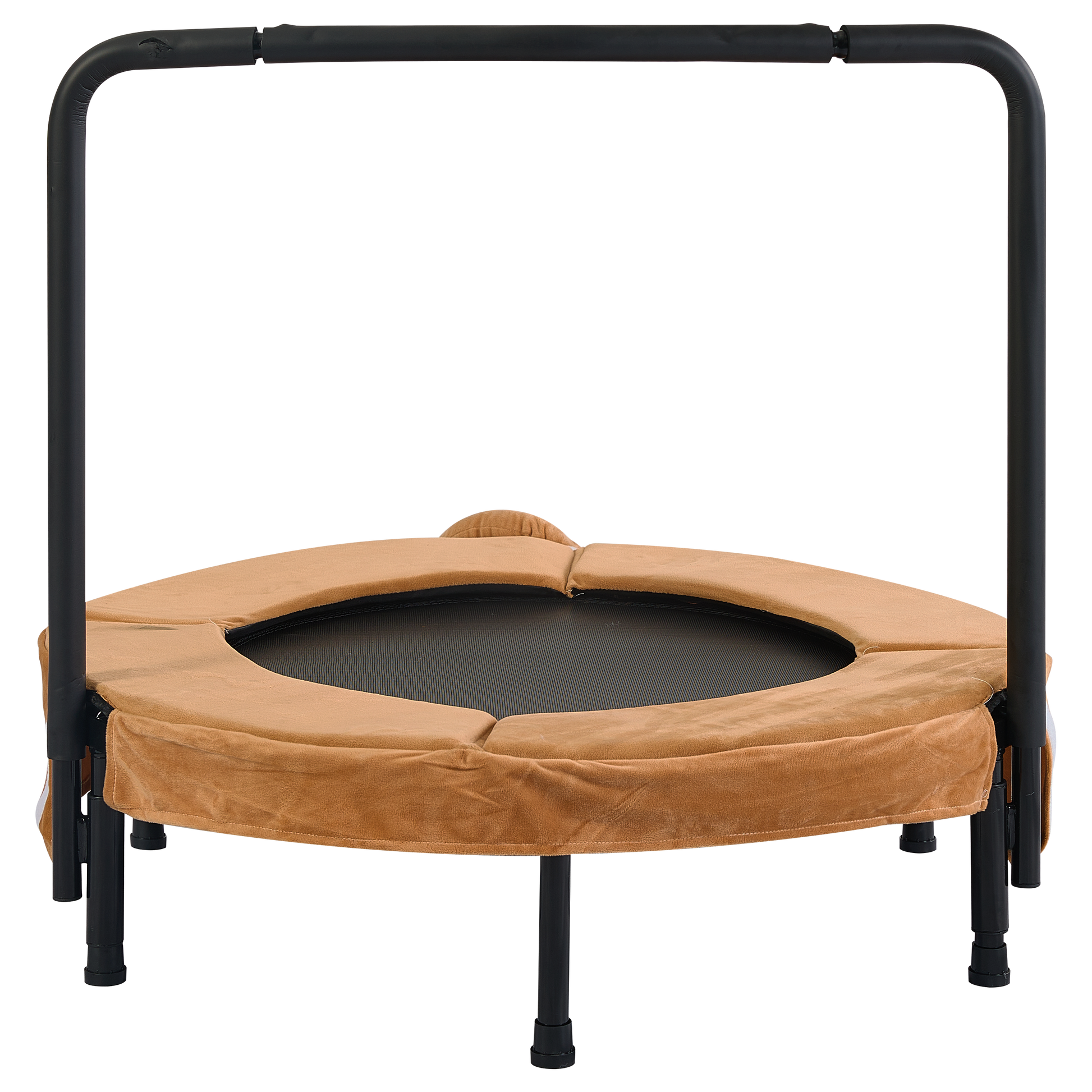 Xtp009 Assembled Children'S Trampoline Happy Expression Outdoor And Indoor Dual Use Monkey Black And Red Foldable Iron Tube For Kids Age 3 7 Yellow Black Steel