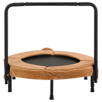 Xtp009 Assembled Children'S Trampoline Happy Expression Outdoor And Indoor Dual Use Monkey Black And Red Foldable Iron Tube For Kids Age 3 7 Yellow Black Steel