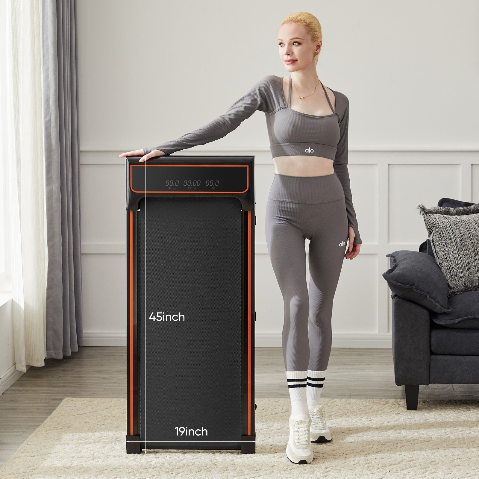 Walking Pad Treadmill Compact & Portable Walking Pad, Quiet Operation, Adjustable Speed Settings, User Friendly Controls, Durable Construction For Home & Office Fitness Black Abs