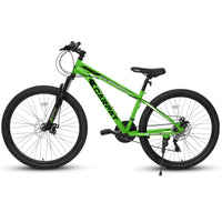 A2610 26 Inch Mountain Bike 21 Speeds, Suspension Fork, Steel Frame Disc Brake For Men Women Mens Bicycle Adlut Bike Cycling Green Without Garden & Outdoor Classic Multifunctional Steel