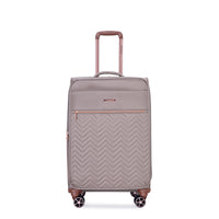 4 Piece Set 16 20 24 28 ,Softshell Suitcase Spinner Wheels Terylene Luggage Sets Carry On Suitcase Luggage Lightweight Durable Suitcase Khaki Khaki Polyester