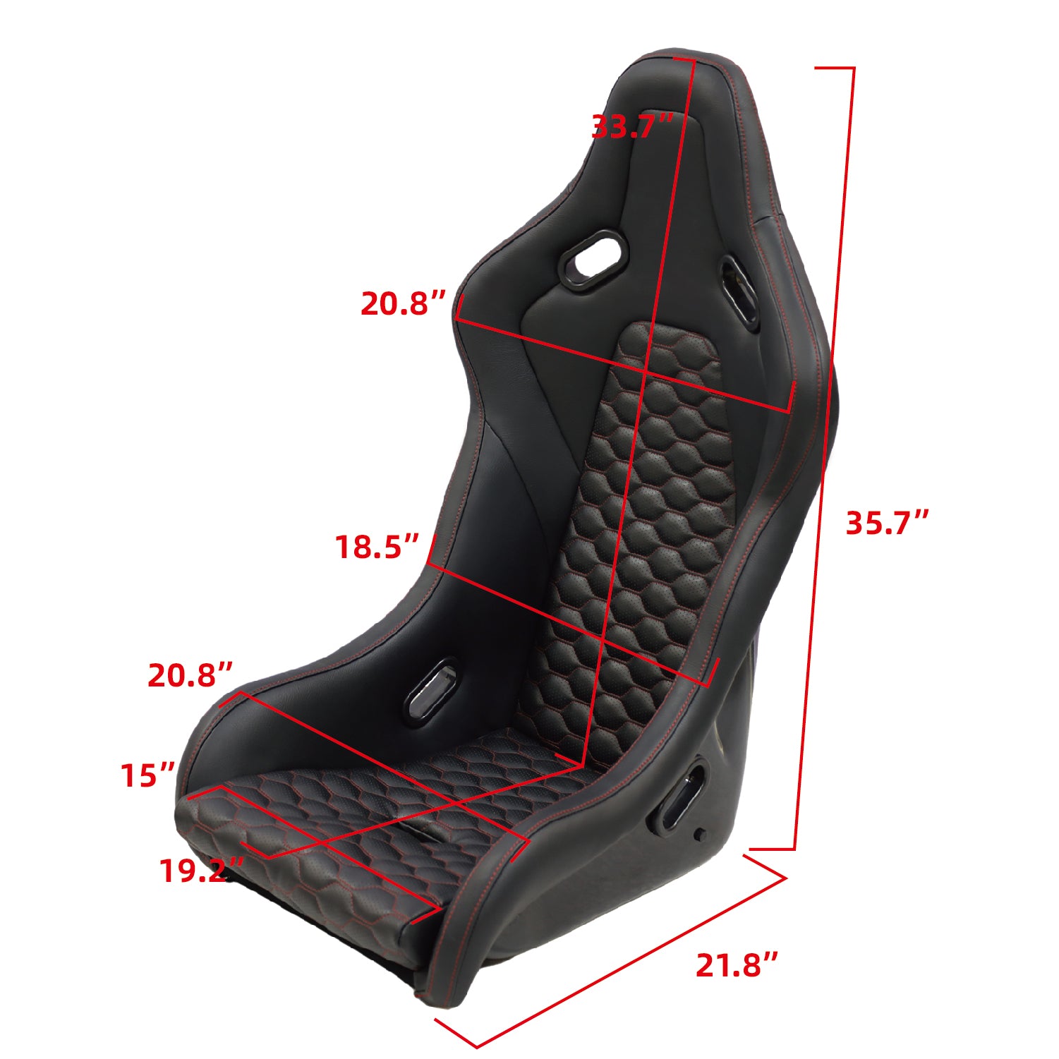 Racing Seat Black Pu Fiberglass