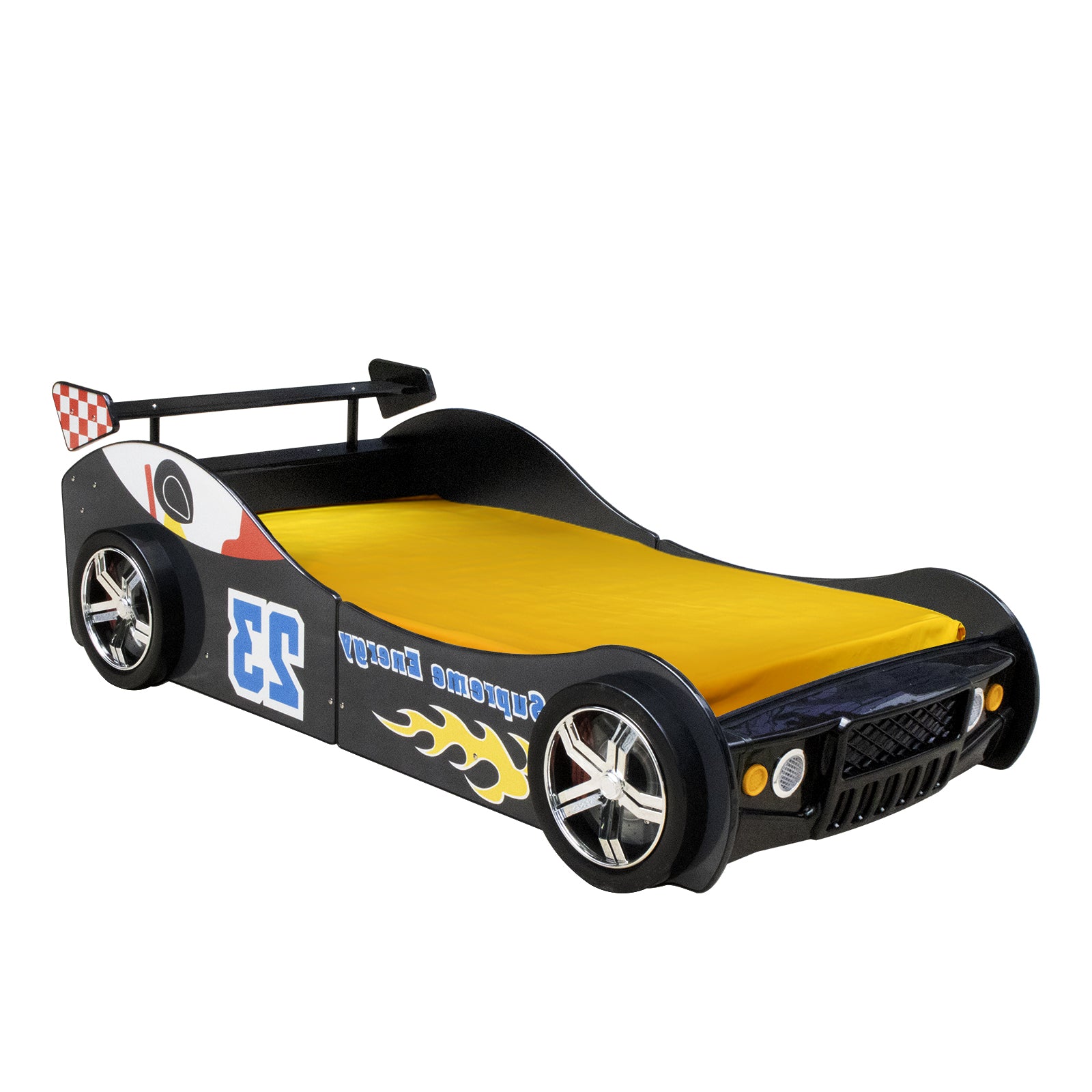 Supreme Energy Racing Car Bed Black Mdf