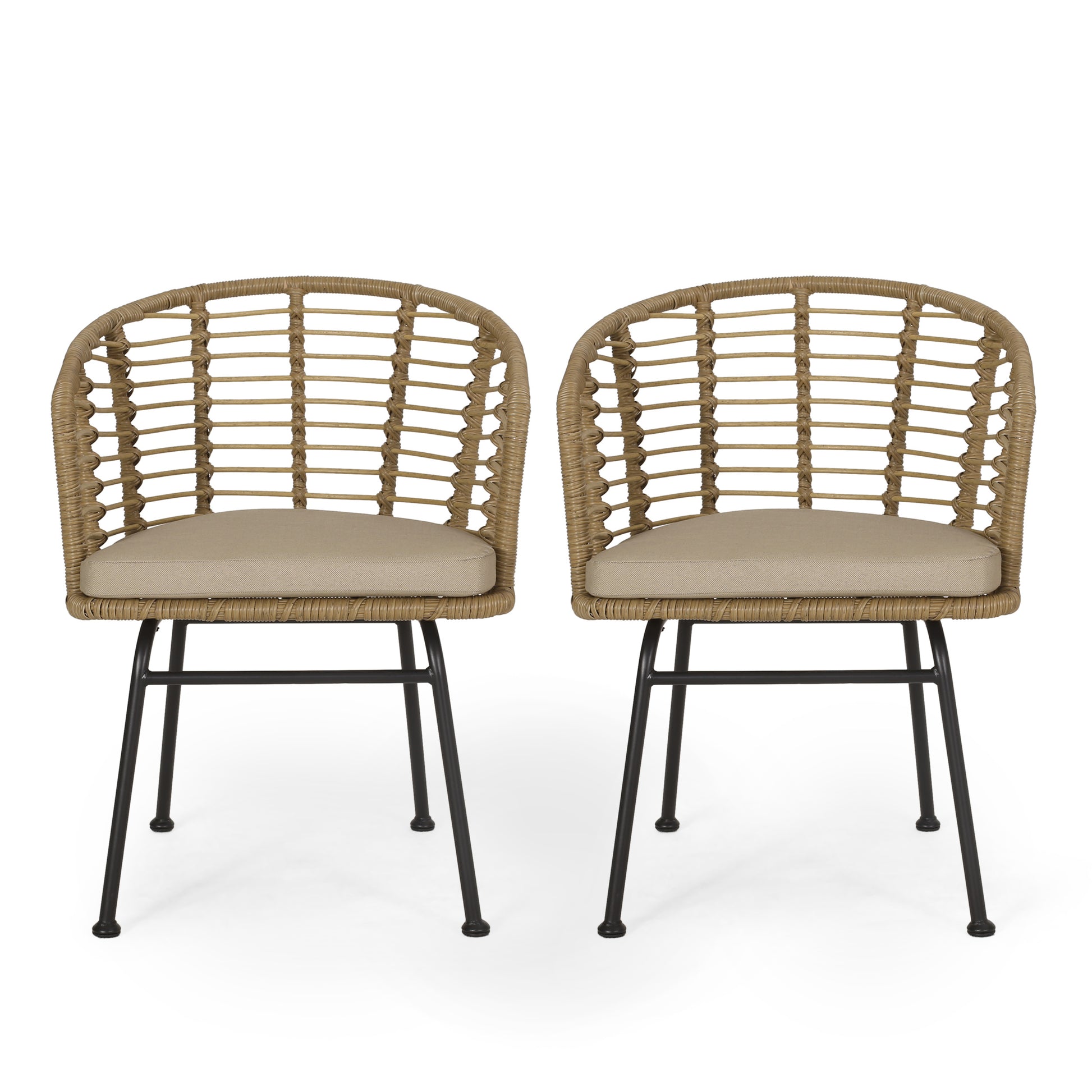 Randy Chair Brown Beige Particle Board