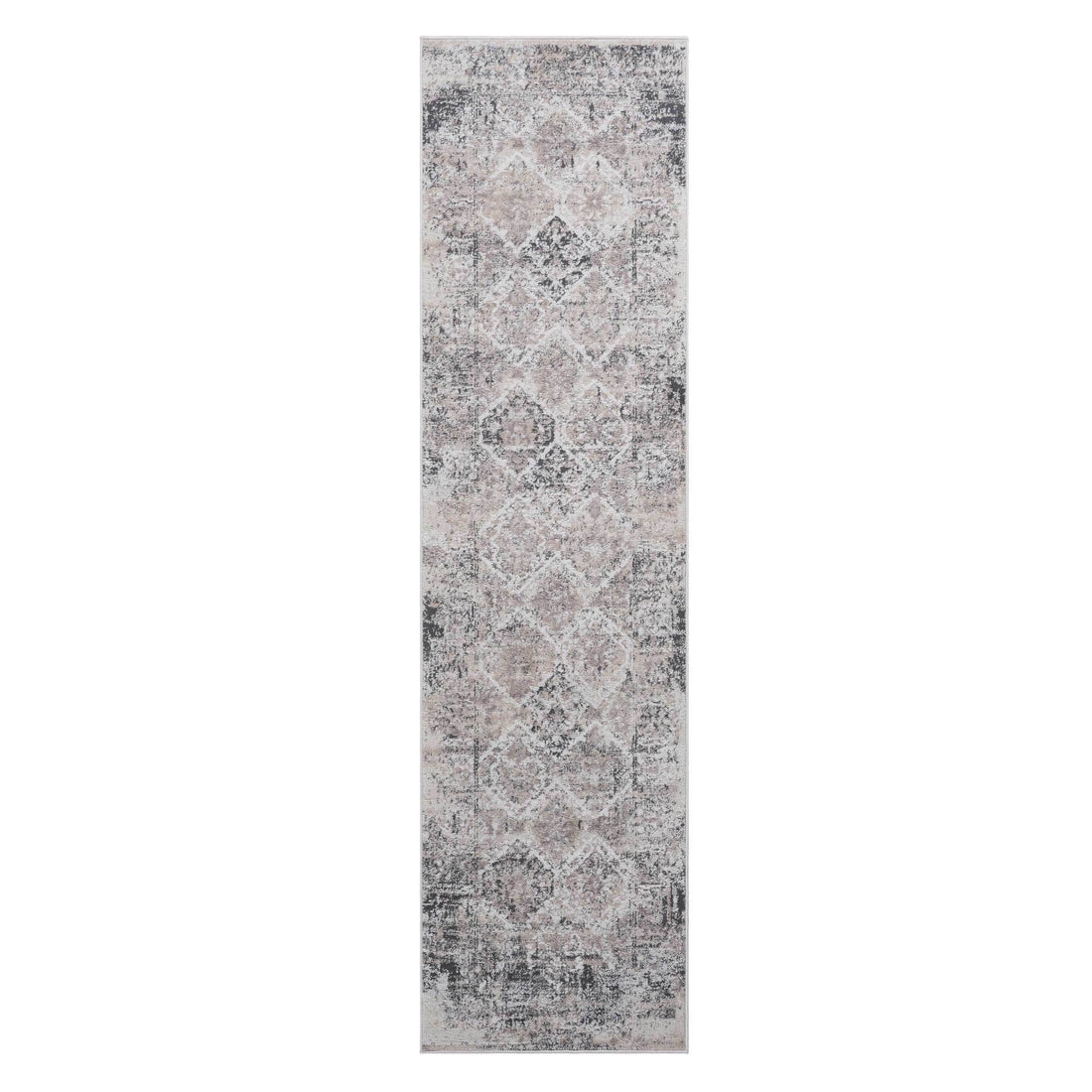 Naar Payas Collection 2X8 Cream Anthracite Traditional Non Shedding Living Room Bedroom Dining Home Office Stylish And Stain Resistant Area Rug Cream Polyester