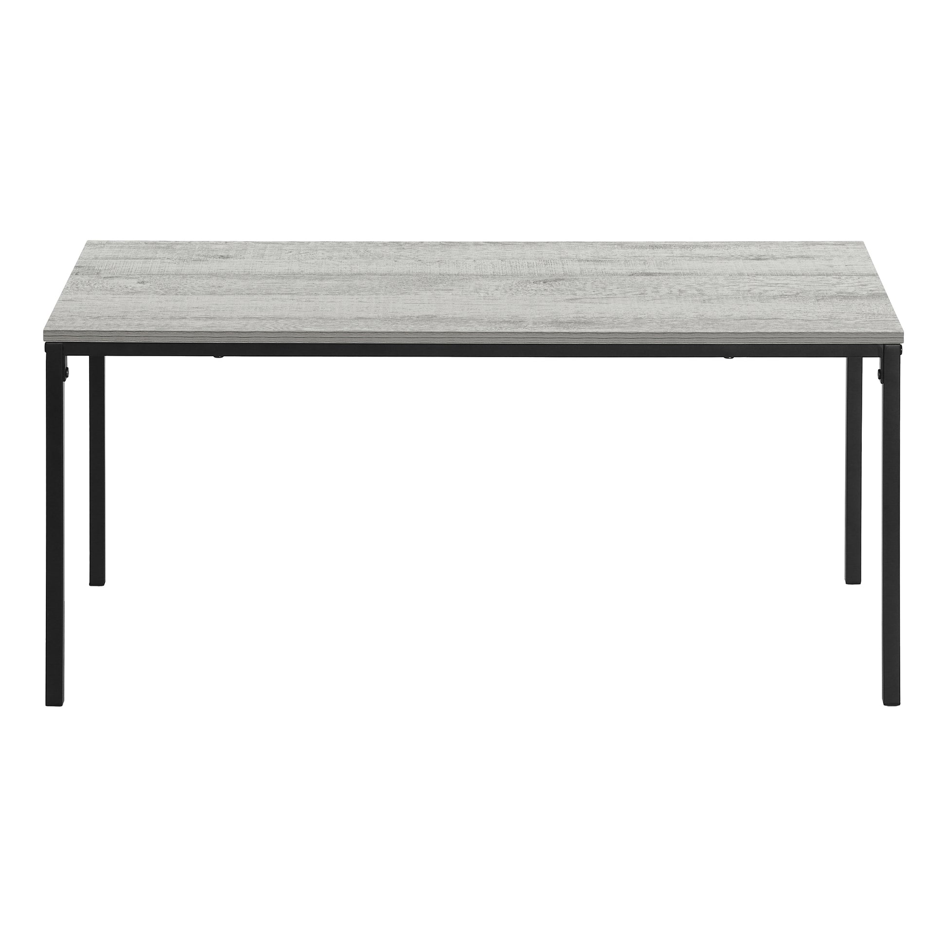 Coffee Table, Accent, Cocktail, Rectangular, Living Room, 40"L, Grey Laminate, Black Metal, Contemporary, Modern Grey Mdf