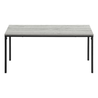 Coffee Table, Accent, Cocktail, Rectangular, Living Room, 40"L, Grey Laminate, Black Metal, Contemporary, Modern Grey Mdf