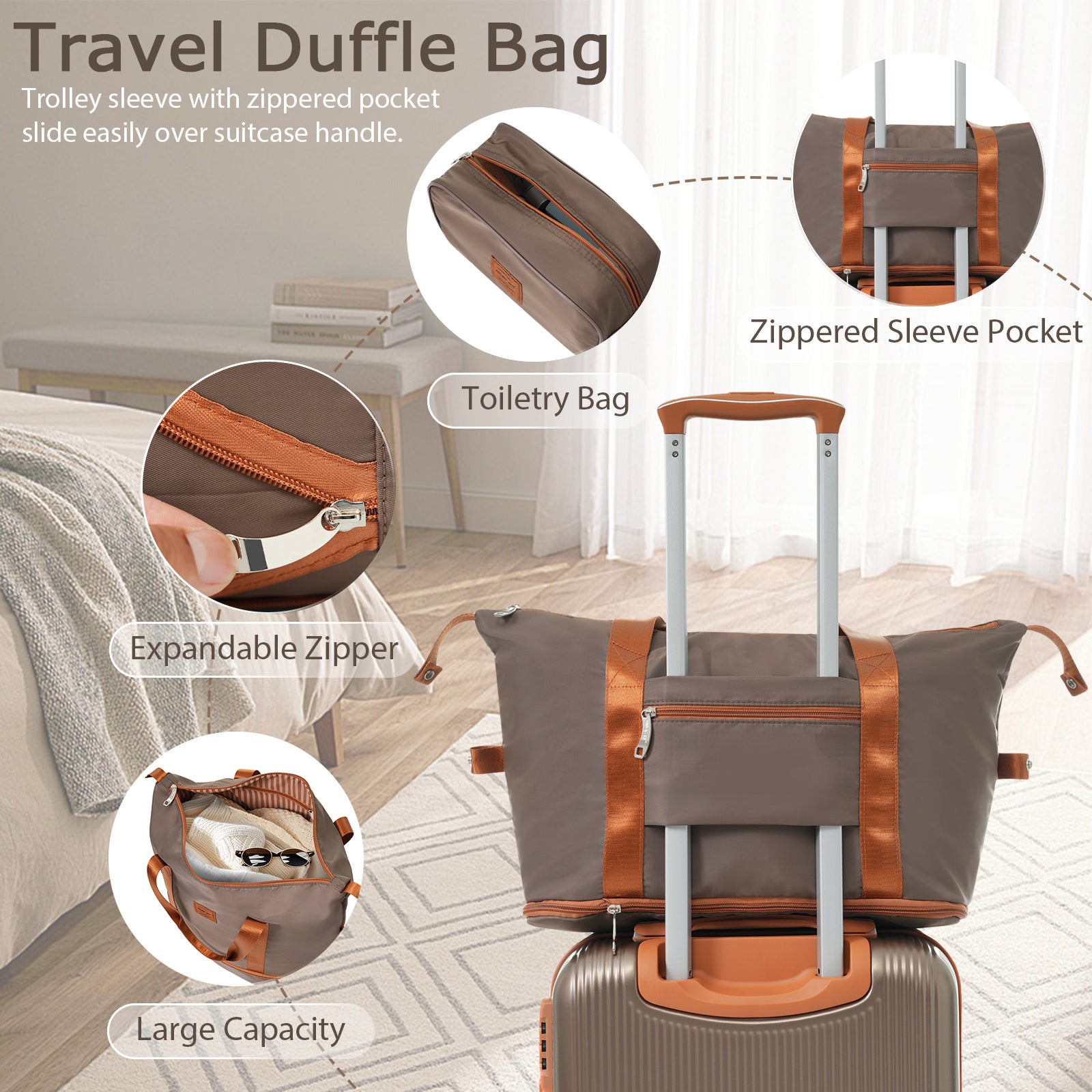 Hardshell Luggage Sets 3 Piece Carry On Suitcase Double Spinner Wheels With Tsa Lock For Men Women, Coppery 20In Coppery Abs