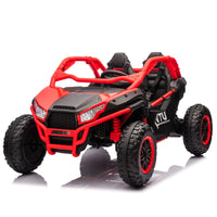 24V Two Seater Kids Ride On Utv W Parents Control,20In Seat Width,400W Super High Power,Four Wheel Suspension,Bluetooth,Mp3,Usb,Led Light,Horn,Rear Storage Space,Speeds 3.73 4.97Mph For Kids Aged 3