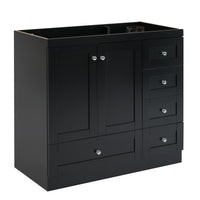 Cabinet Only 36" Black Bathroom Vanity Sink Not Included Black Bathroom Mdf