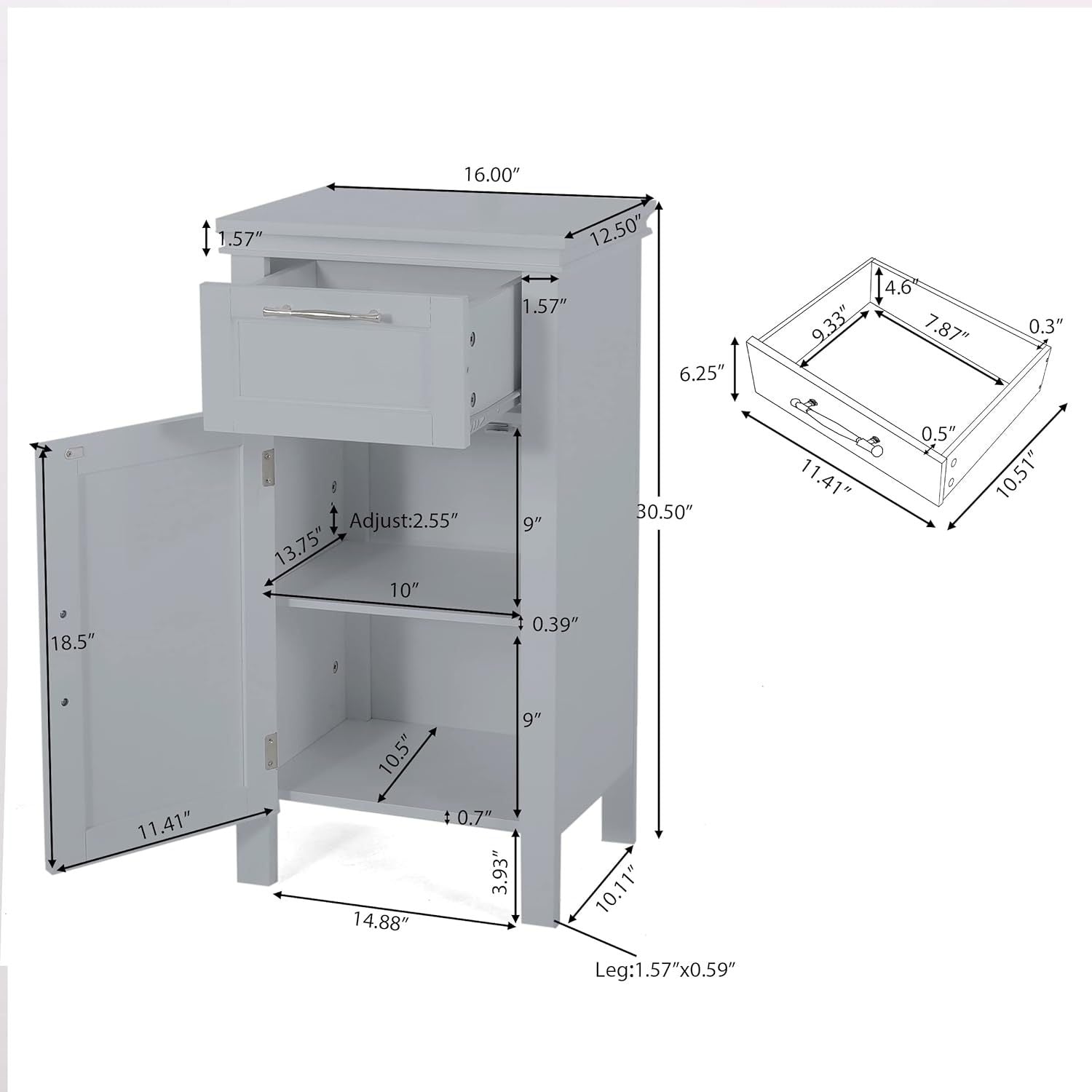 Cabinet Gray Mdf