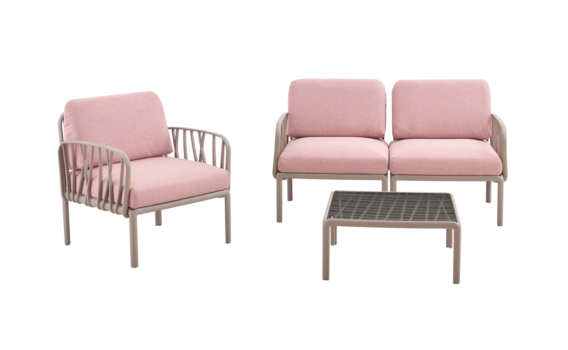 Patio Indoor Outdoor Garden 2 Single Sofa Armchairs Plastic With Soft Cushion Weather Waterproof Chair Sectional Furniture For Balcony Garden Pool Lawn Backyard Morden Design Sitting Room Sofa Table White Fabric Plastic