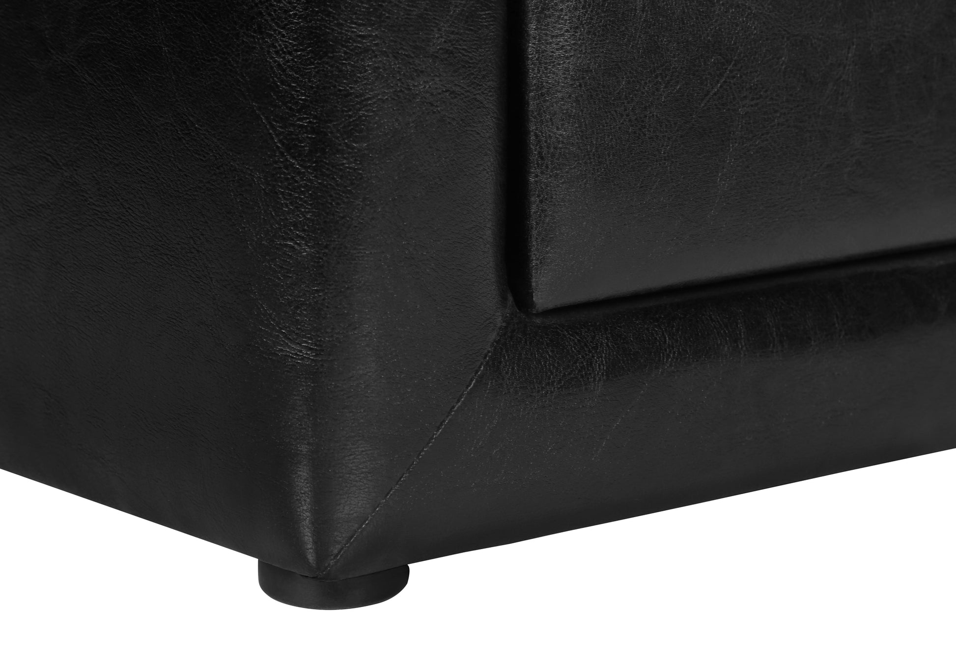 Nightstand, Nightstand, End, Side, Lamp, Storage Drawer, Bedroom, Upholstered, Black Leather Look, Transitional Black Mdf