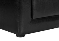 Nightstand, Nightstand, End, Side, Lamp, Storage Drawer, Bedroom, Upholstered, Black Leather Look, Transitional Black Mdf