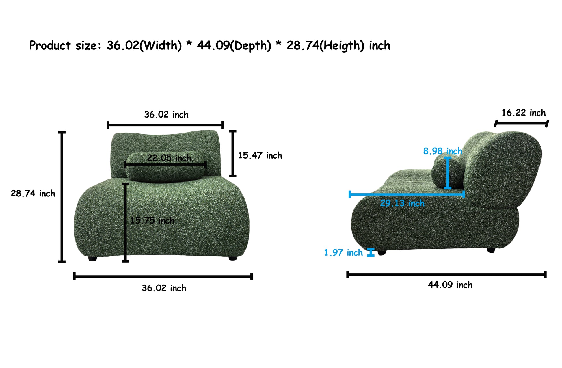 Luxury Green Chenille Fabric Modular Sofa With 6 Piece Configurable Design L Shaped Sectional With Spring Cushions & Hidden Legs Comfortable, Stylish Seating For Living Rooms Green Chenille 6 Seat