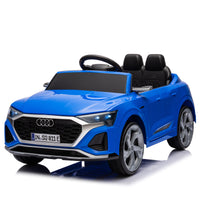 12V Kids Ride On Electric Car W Parents Remote Control,Licensed Audi Sq8 For Kids,Dual Drive,Suspension,Hanging Start,Three Speed Adjustable Music,Volume Control,Led Lights For Kids Aged 3 6. Blue