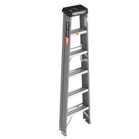 6 Fibreglass Step Ladder 250Lbs Grey Fiberglass